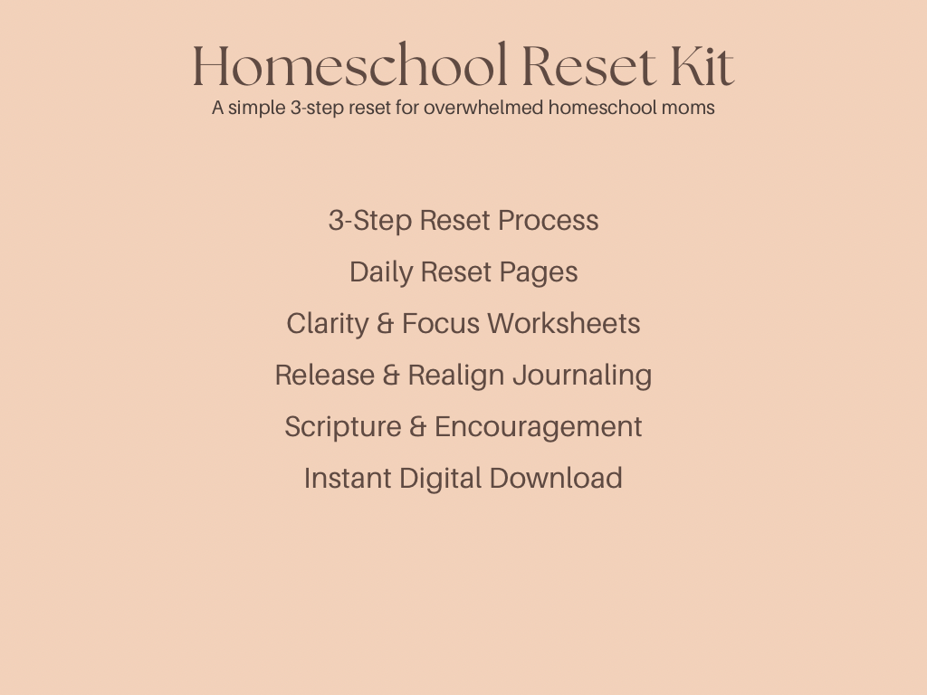 Busy Like Martha, Anchored Like Mary™ Homeschool Reset Kit